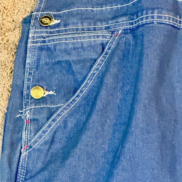 Dickies Mens Indigo Bib Overalls Workwear Cotton Overall Denim - 83294 36x30 NWT - Picture 6 of 10